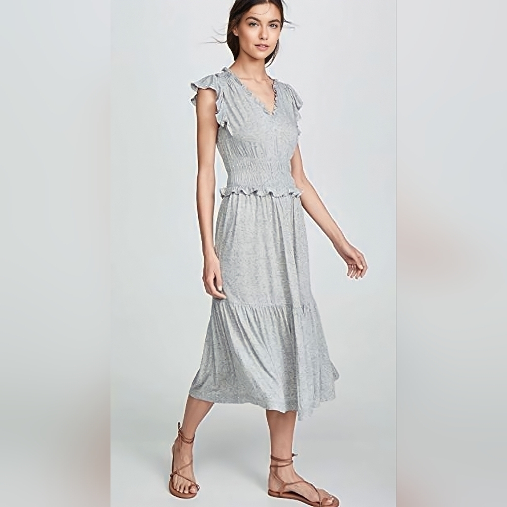 Rebecca Taylor Sleevess Jersey Knit Dress in Grey Melange Size Extra Small